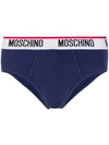 Moschino Logo Briefs In Blue