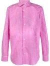 Etro Gingham Shirt In Red