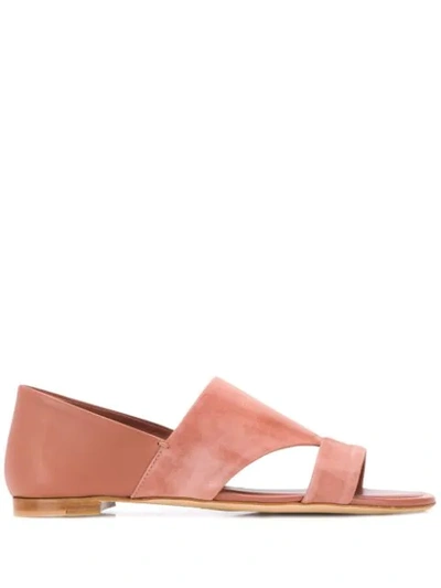Tod's Pink Suede And Leather Sandals