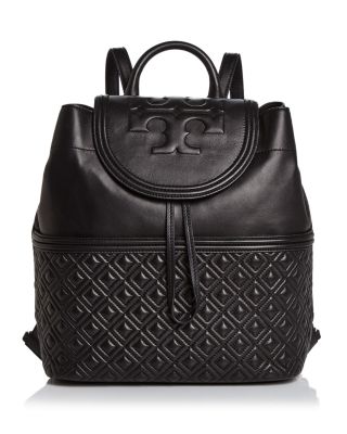 Tory Burch 'fleming' Quilted Lambskin Leather Backpack In Black | ModeSens
