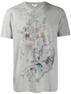 Alexander Mcqueen Graphic Print T-shirt In Grey