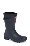 Hunter Original Tour Short Packable Rain Boot In Luna/black