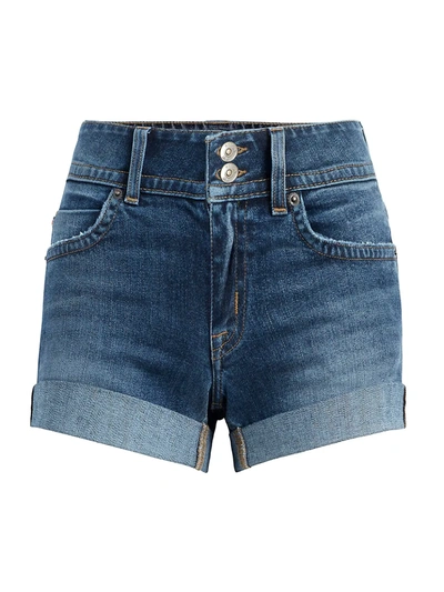 Hudson Croxley Cuffed Denim Shorts In Cosmos