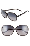 Maui Jim Taro 59mm Polarizedplus2(r) Round Sunglasses In Translucent Grey/ Neutral Grey