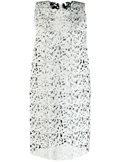 Gianluca Capannolo Floral Lace Short Dress In White