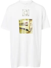 Burberry Montage Print Cotton Oversized T-shirt In Neutrals