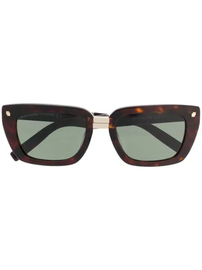 Dsquared2 Square Frame Sunglasses In Brown