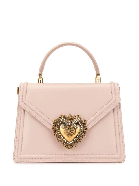 Dolce & Gabbana Small Leather Devotion Shoulder Bag In Pink | ModeSens