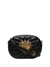 Dolce & Gabbana Devotion Heart-embellished Quilted-leather Bag In Black