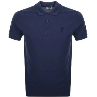 Versace Medusa Polo T Shirt Blue