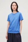 Cos Cotton Jersey T-shirt In Blue