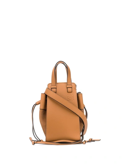 Loewe Hammock Drawstring Mini Bag In Brown