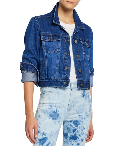 Paige Relaxed Vivienne Washed Denim Jacket In Adelaide