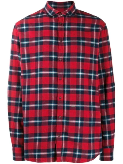 Dsquared2 Men's Plaid Flannel Sport Shirt In Red
