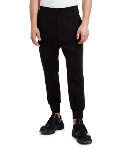 Neil Barrett Men's Slouchy Rise Tuxedo Jogger Pants In Black