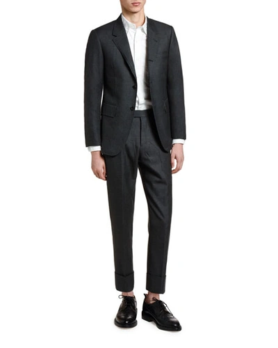 Thom Browne Men's Wool Two-piece Suit In Dark Gray