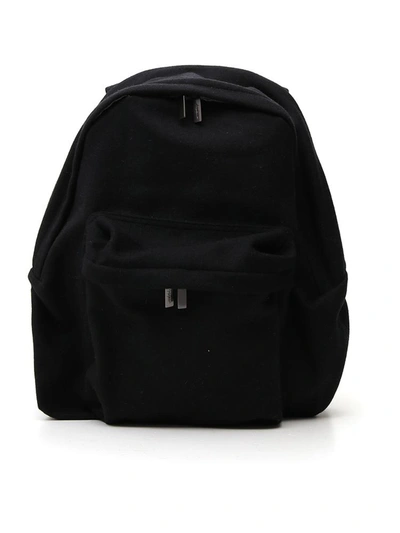 Yohji Yamamoto Hooded Zip Backpack In Black
