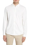 Zachary Prell Glacier Regular Fit Button-down Cotton Blend Knit Sport Shirt In White