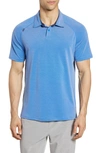 Rhone Delta Raglan Pique Polo In Track Blue