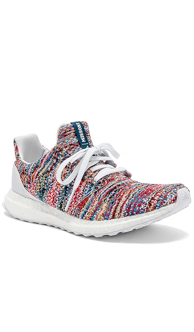 Adidas By Missoni Ultraboost Clima Sneaker In White & Cyan & Red