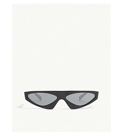 Alain Mikli X Alexandre Vauthier A05044 Josseline Irregular-frame Sunglasses In Black