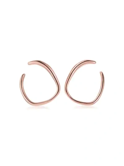 Monica Vinader Womens Rose Gold Nura Reef Wrap 18ct Rose-gold Vermeil Earrings