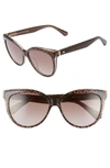 Kate Spade Daeshas 56mm Cat Eye Sunglasses - Brown Honey