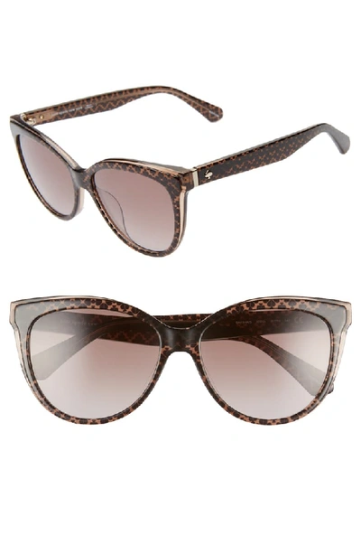 Kate Spade Daeshas 56mm Cat Eye Sunglasses - Brown Honey In Brown Honey