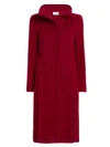 Akris Punto Side Zip Wool & Cashmere Coat In Red