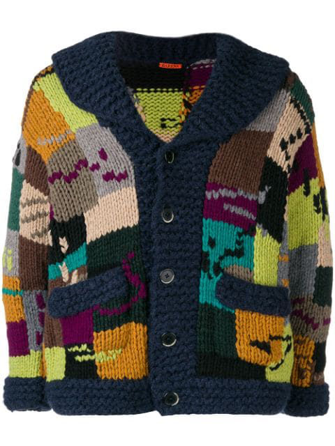 patchwork chunky cardigan