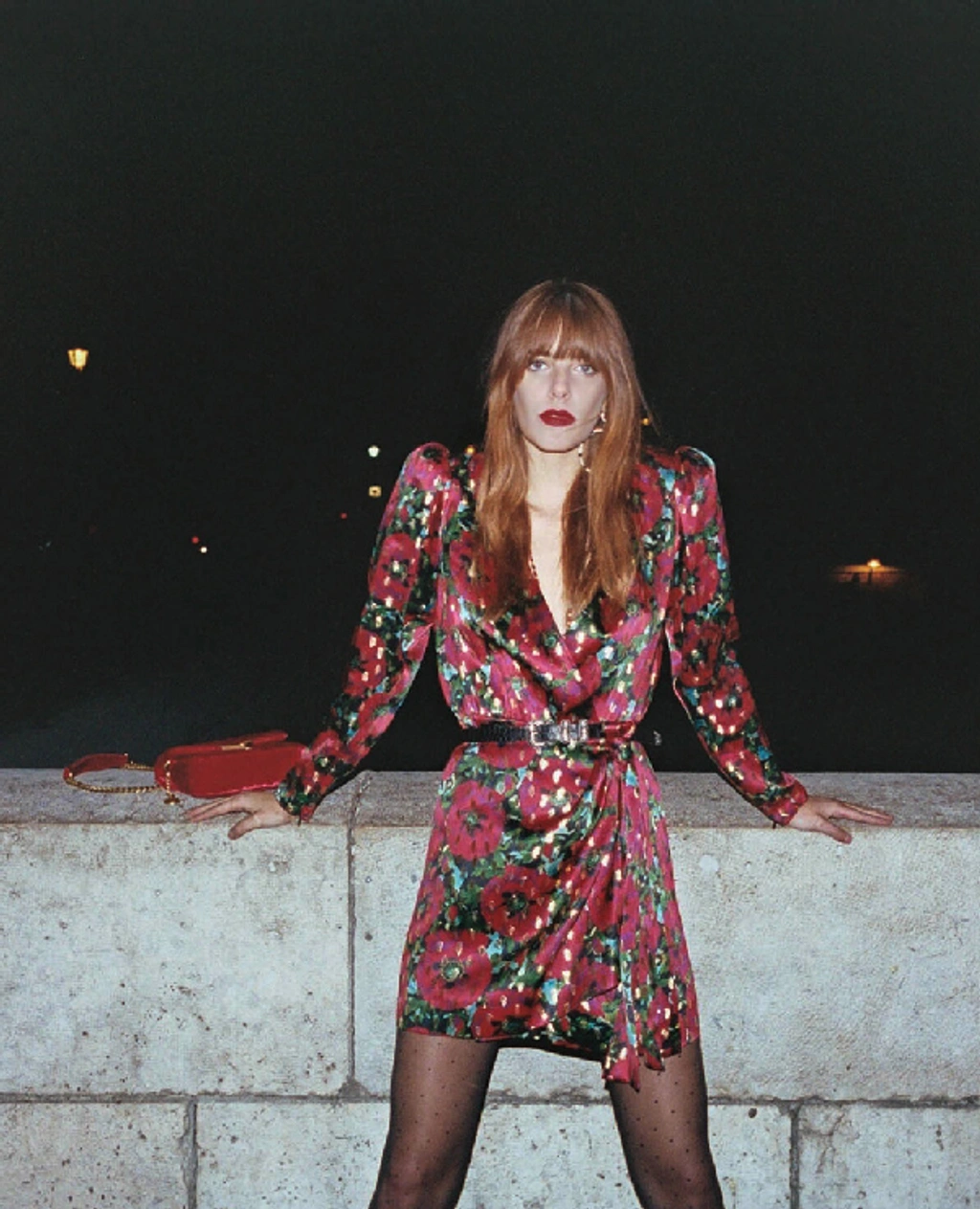 The Kooples Robe Courte Cache coeur A Epaulettes Imprime Giant Poppy Lurex In Rot ModeSens