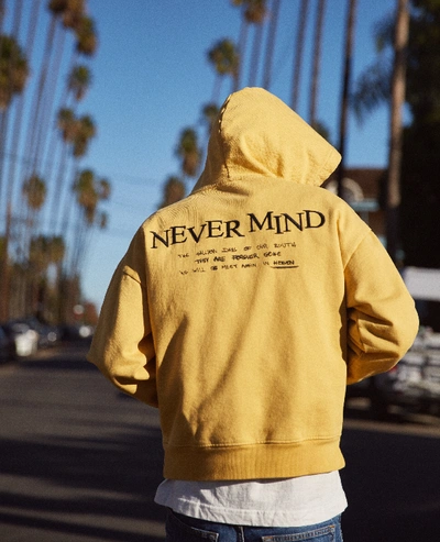 The Kooples Oversized Yellow Hoodie With Embroidery On The Back In Gelb |  ModeSens