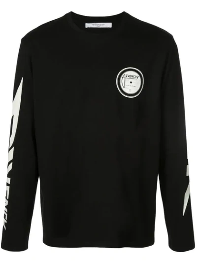 GIVENCHY☆GLOW IN THE DARK LOGO COTTON T-SHIRT / black Givenchy Glow-in-the-dark Printed Cotton-jersey T-shirt In