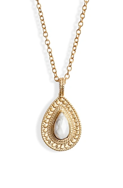 Anna Beck Howlite Pendant Necklace In Gold/ Howlite