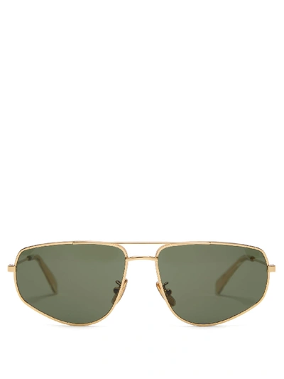 Celine Aviator-style Metal Sunglasses In Gold