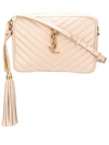 Saint Laurent Lou Medium Monogram Ysl Calf Crossbody Bag In White