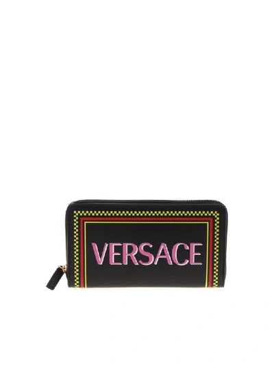 Versace Wallet In Black/multicolor