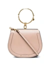 Chloé Beige Nile Large Leather Bracelet Bag In Neutrals