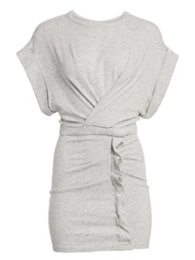 Iro Wynot Gathered Jersey Short Dress In Grey