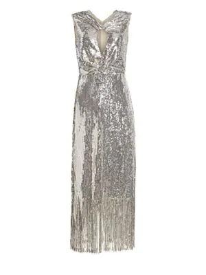 rachel formal sequin tassel dress