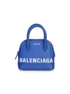 Balenciaga Ville Xxs Pebbled Leather Top-handle Tote Bag In Blue