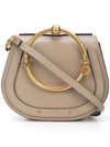 Chloé Women's Small Nile Leather & Suede Bracelet Saddle Bag In Biscotti Beige