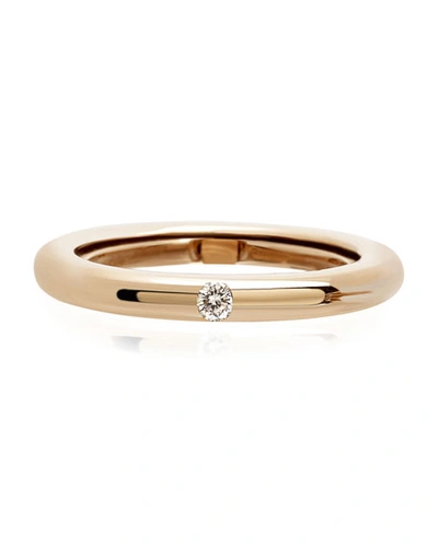Adolfo Courrier 18k Rose Gold Diamond Ring, Adjustable Sizes 6-8