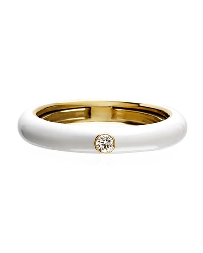 Adolfo Courrier Never Ending 18k Gold Diamond & White Ring