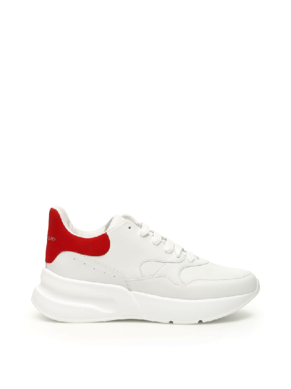 Alexander Mcqueen Oversize Running Sneakers In Opt White Lust Red ...