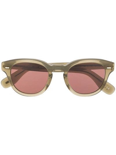Oliver Peoples 50mm Cary Grant Polarized Round Sunglasses In Light Beige