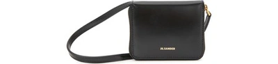 Jil Sander Small Wallet With Strap In 001-black