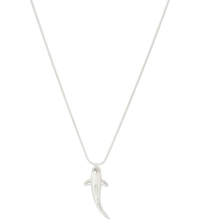 Ambush Shark Necklace In Silver