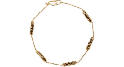 Aurelie Bidermann Toi & Moi Ears Of Wheat Necklace In Gold