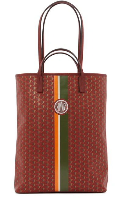 Moynat Quattro Tote Bag In Madder/bronze